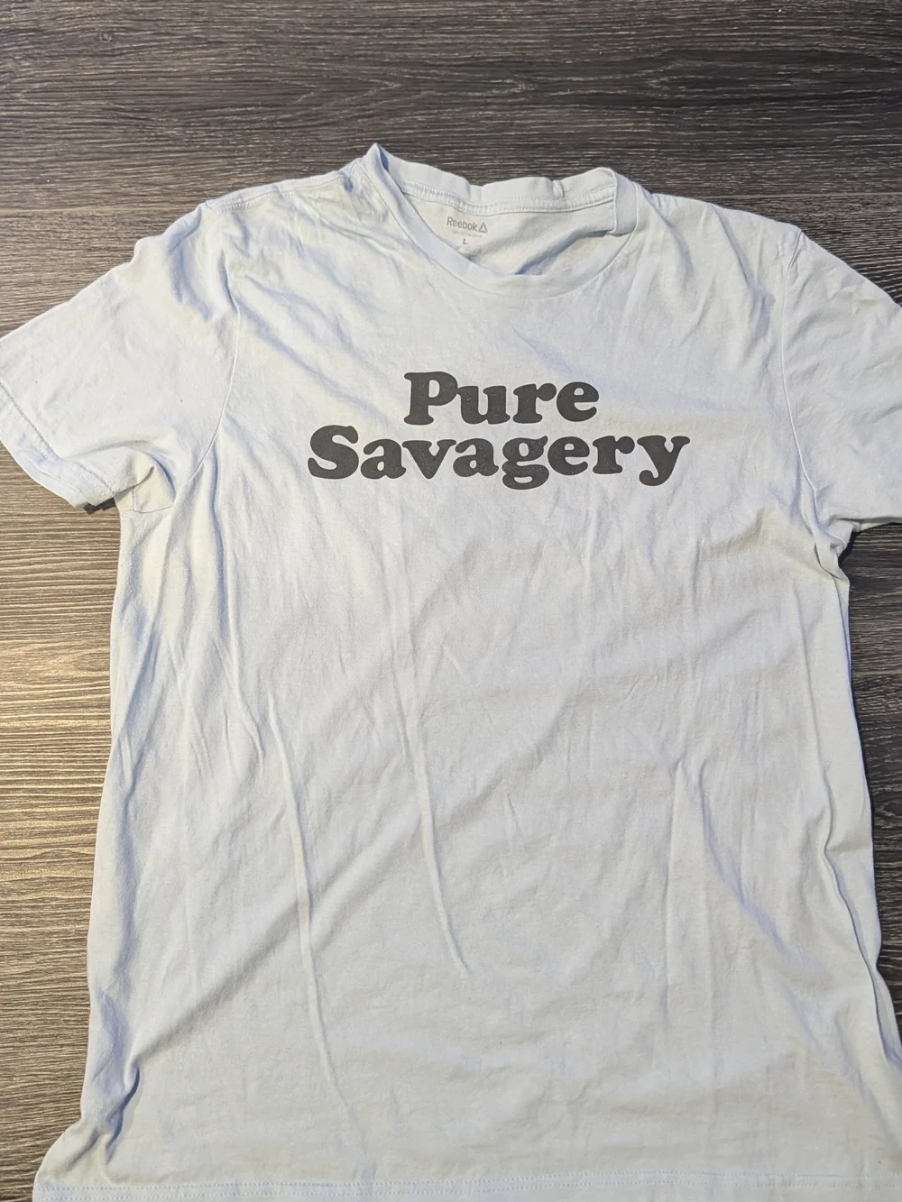 Reebok Men's Light Blue 'Pure Savagery' Graphic Tee